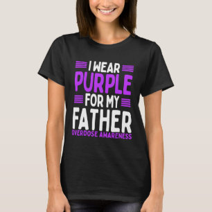 Paarse lint vader papa overdosis bewustzijn papa t-shirt