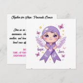 Paarse lint van liefde kaart (Voorkant / Achterkant)