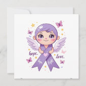 Paarse lint van liefde kaart (Voorkant)