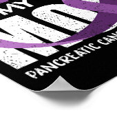 Paarse lint vechter mam alvleesklier kanker awaren poster (Hoek)