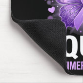 Paarse lint vlinder supportteam alzheimer muismat (Hoek)