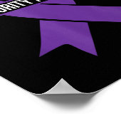 Paarse lint voor maand van vroegtijdige waarschuwi poster (Hoek)