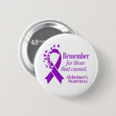 Paarse Lint Ziekte van Alzheimer Ronde Button 5,7 Cm (Voorkant /achterkant)