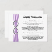 Paarse Lint Zilveren Oneindigheid Veiligheidsmaatr Informatiekaartje (Voorkant / Achterkant)