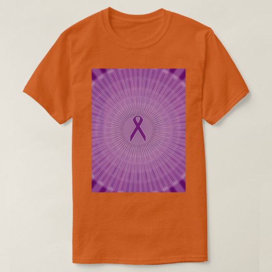 Paarse lintcirkels Fibromyalgie T-shirt (Design voorkant)