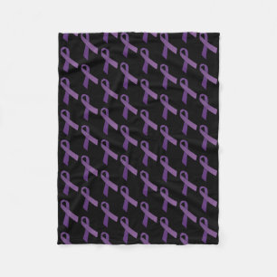 Paarse Linten Betegeld Patroon Fleece Deken