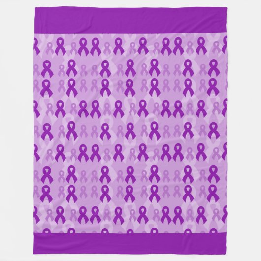 Paarse linten...Fibro fleece deken (Voorkant)