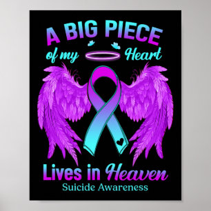 Paarse Lintengel Vleugel Suicide Awareness Memoria Poster