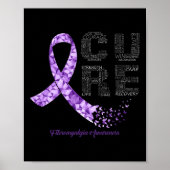 Paarse-lintfibromyalgie-bewustzijn Poster (Voorkant)