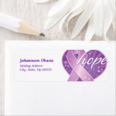 paarse linthoop ~ mailinglabel etiket (Insitu)