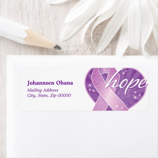 paarse linthoop ~ mailinglabel etiket (Insitu)