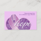 paarse linthoop visitekaartje (Achterkant)