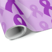 Paarse lintjes...Fibro Cadeaupapier (Rol Hoek)