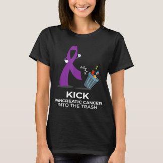 Paarse lintjes voor alvleesklierkankerbewustzijn t-shirt