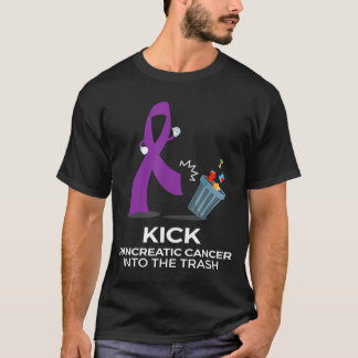 Paarse lintjes voor alvleesklierkankerbewustzijn t-shirt