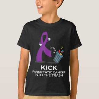 Paarse lintjes voor alvleesklierkankerbewustzijn t-shirt
