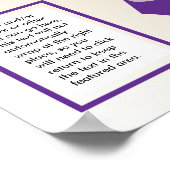 Paarse lintmassa poster (Hoek)