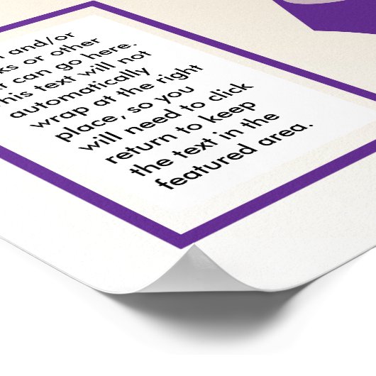 Paarse lintmassa poster (Hoek)