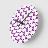 Paarse lintpatroon ronde klok (Hoek)
