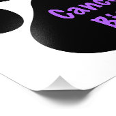 Paarse lintpoot print pancreaskanker Poster (Hoek)