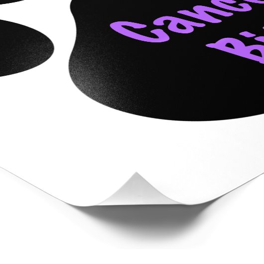 Paarse lintpoot print pancreaskanker Poster (Hoek)