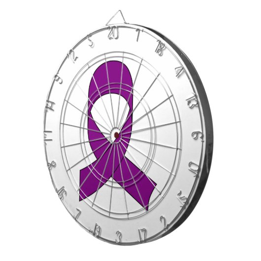 Paarse linttekening dartbord (Voorkant Rechts)