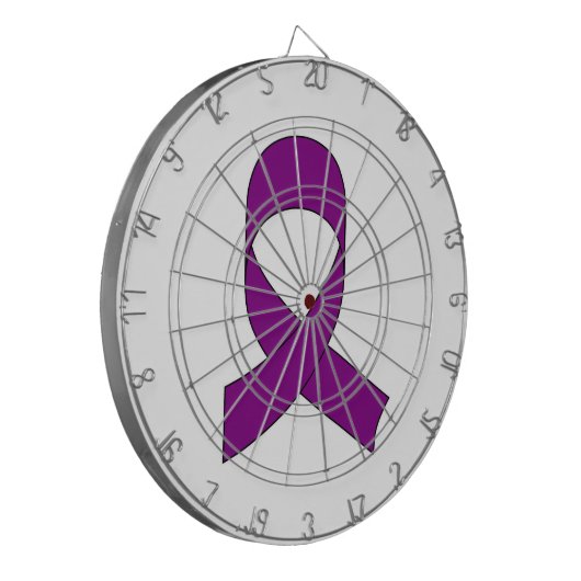 Paarse linttekening dartbord (Voorkant Links)