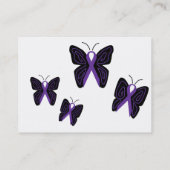 Paarse lintVisitekaartjes Visitekaartje (Achterkant)