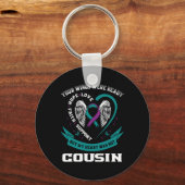 Paarse lintvleugels zelfmoordbewustzijn Preventie Sleutelhanger (Voorkant)