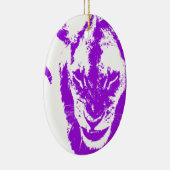 Paarse Lion King Keramisch Ornament (Rechts)