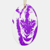 Paarse Lion King Keramisch Ornament (Links)