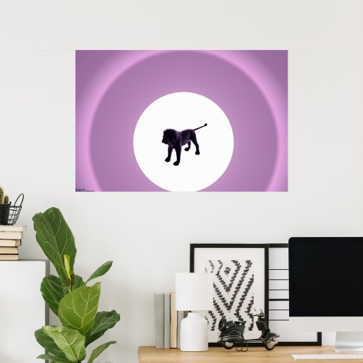 Paarse Lion Poster (Thuiskantoor)