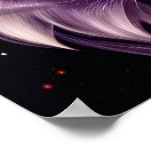 Paarse Lion & Starry-achtergrond Poster (Hoek)