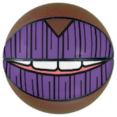 Paarse lippen glimlachen basketbal (Voorkant)