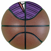 Paarse lippen glimlachen basketbal (Rechts)