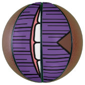 Paarse lippen glimlachen basketbal (Verticaal)