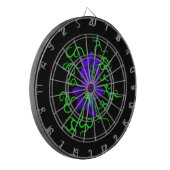 paarse lippenbloem, zwart dartbord (Voorkant Links)