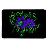 paarse lippenbloem, zwart magneet (Horizontaal)