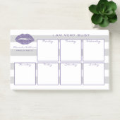 Paarse lips Modern Beauty Weekagenda Post-it® Notes (Kantoor)
