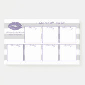 Paarse lips Modern Beauty Weekagenda Post-it® Notes (Voorkant)