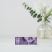 Paarse lips - Skinny Mini Visitekaartje (Staand voorkant)