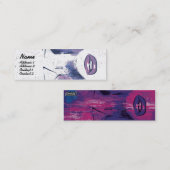 Paarse lips - Skinny Mini Visitekaartje (Voorkant / Achterkant)