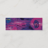 Paarse lips - Skinny Mini Visitekaartje (Achterkant)