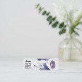 Paarse lips - Skinny Mini Visitekaartje (Staand voorkant)