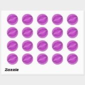 Paarse lipstick ronde sticker (Vel)