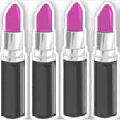 Paarse lipstick sticker (Voorkant)