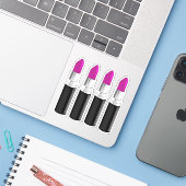 Paarse lipstick sticker (Laptop met iPhone)