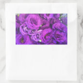 Paarse Lisianthus Flowers Rechthoekige Sticker (Tas)