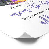 Paarse Little Boo Baby shower Envelope Station Poster (Hoek)