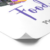 Paarse Little Boo Ghost Baby shower Eten Poster (Hoek)